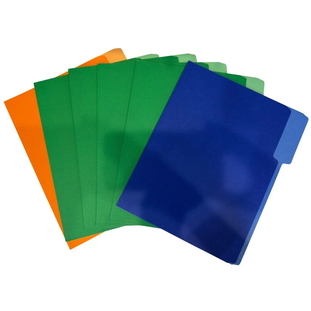 Assorted Bright Color File Folders Letter Size 1/3 Cut Tab Office Supplies Lot